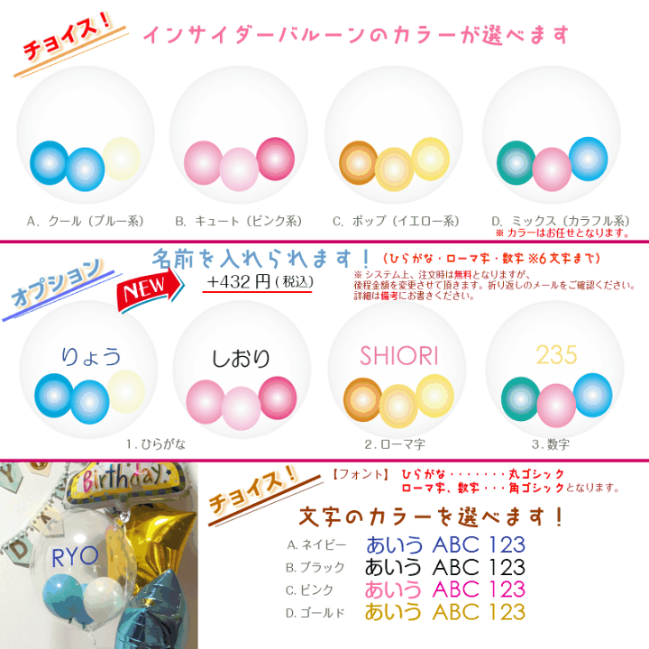 楽天市場 シール 名前入れシール カッティングシート バルーン別 名入れ カッティングシート シール バルーン 誕生日 当店オススメ 売れ筋 バルーン花束 ピギーベイブ