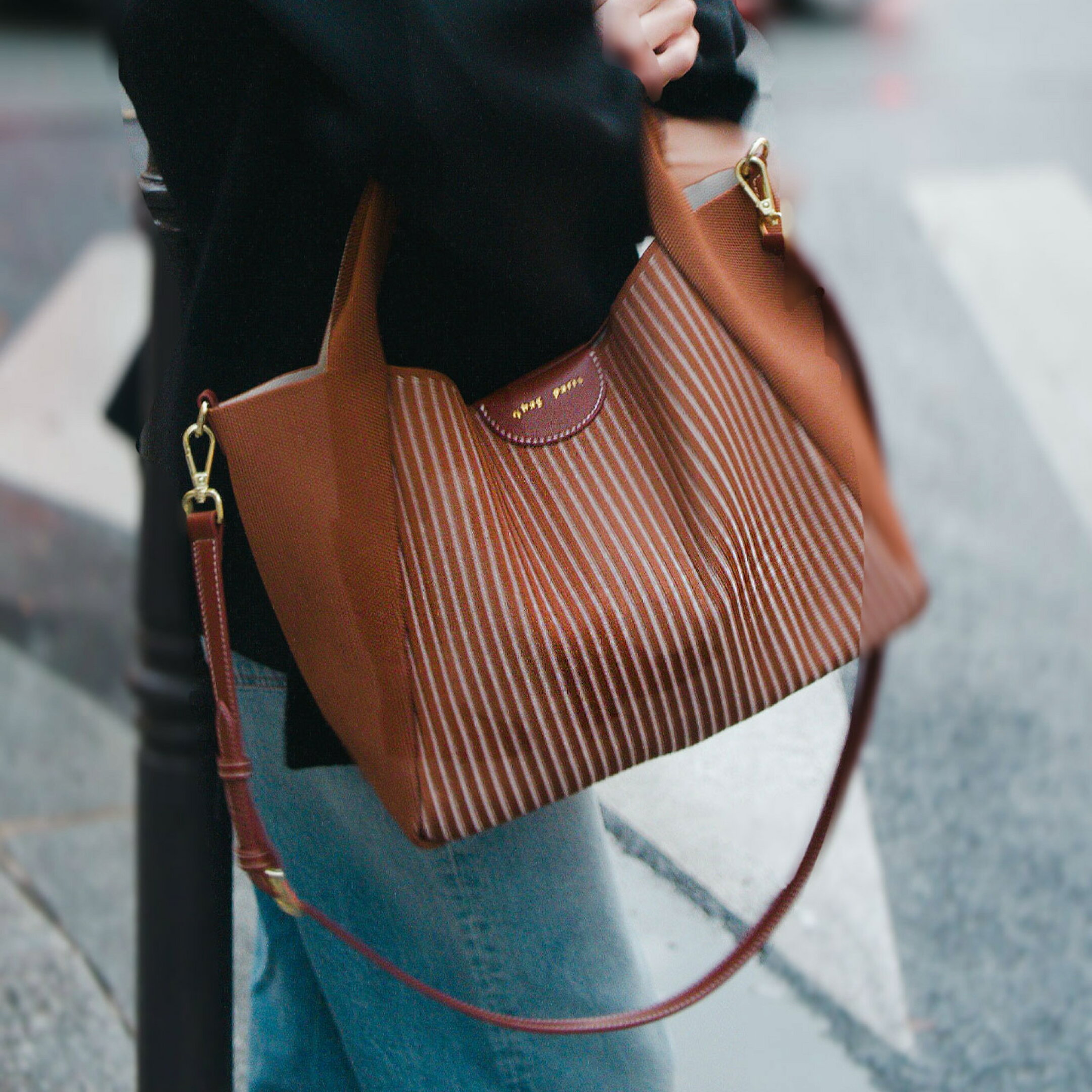 ニットバッグ　トリコット　コロネット qbag paris