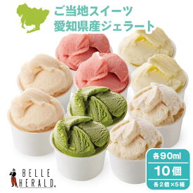 【老舗洋菓子店BELLEHERALD】 ベルヘラルド ご当地スイーツ 愛知県産果実 高級 濃厚 ジェラート 10個 送料無料 ( 御歳暮 お歳暮 アイスクリーム シャーベット ギフト プレゼント おしゃれ アイス スイーツ 詰め合わせ セット 誕生日 御礼 内祝い 地域産品)