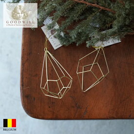 TR 23170[150026]ベルギー GOODWILL (グッドウィル) ゴールド ワイヤー ダイヤモンド セット 2個入 ヨーロッパ 北欧 クリスマスツリー オーナメント クリスマスオーナメント ピカキュウホーム ピカキュウhome