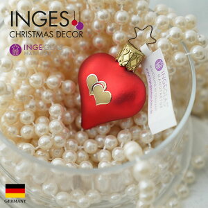 10033S019 �h�C�cINGE-GLAS MANUFAKTUR(�C���Q�E�O���X)��Verspielt[H81] �O���}���X���C�� �@CHRISTMAS VISIONS���C�� Herz�@rot matt [H�}�b�g���b�h�n�[�g�@�n�[�g��] �n���h���C�h�I�[�i�����g ���[���b�p ���A