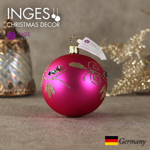 20969T008 �h�C�cINGE-GLAS MANUFAKTUR(�C���Q�E�O���X)��TREND2019[A28] �g�����h���C�� Kugel�@Noble Border�@hotpink matt�@[A�{�[���I�[�i�����g�@�m�[�u���{�[�_�[ �N���X�}�X �s���N�}�b�g] �ySWAROVSKI �X����