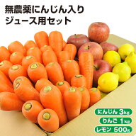 【クール便】 訳あり 無農薬にんじん 入り にんじんりんごレモン ジュース用 野菜セット ( にんじん 3kg …