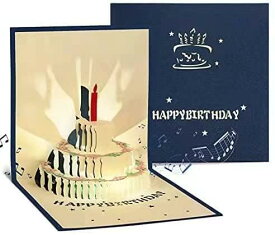 誕生日カード 音楽付き 光り ハッピーバースデーカード 3Dポップアップカード カードを開いて自動的に歌う 立体 グリーティングカード happy brithday 立体カード メッセージカード 記念日 お