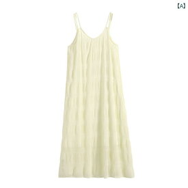 大きいサイズ ホリデー サスペンダー ドレス 女性 夏 腹 カバー スリム ミドル丈 スカート