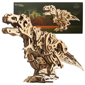 Ugears ユーギアーズ ティラノサウルス・レックス 70203 Tyrannosaurus Rex 木製 ブロック DIY パズル 組立 想像力 創造力 おもちゃ 知育 ウッドパズル 3D 工作キット 木製 模型 キット