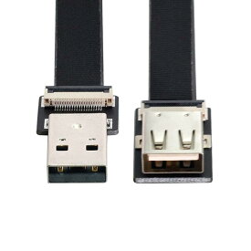 Cablecc USB 2.0 Type-A オスからメスへの拡張データ フラット スリム FPC ケーブル、FPV &amp; ディスク &amp; スキャナー &amp; プリンター用