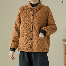 ダウン ジャケット レディース ライト 女性 母 小さい 綿 ジャケット 冬 綿 コート 暖かい ジャケット 綿 リネン コート 綿 コート