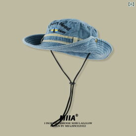 釣り 帽子 アウトドア 登山帽 作業着 屋外 巾着 洗浄 フィッシャーマン ハット メンズ アメリカン レトロ ウエスタン デニム ハイキング 帽子 太陽 帽子 女性