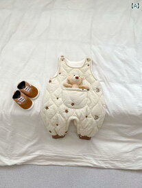 ロンパース かわいい イン 韓国 赤ちゃん 冬 厚手 ジャンプ スーツ アウターウェアかわいい 赤ちゃん 厚手 暖かい フード付き クロール スーツ