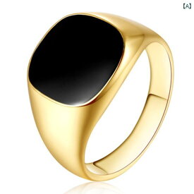 指輪 光沢 ブラック オイル 滴 メンズリング シンプル カップル リング 個性的 リング アメリカお父さん リング