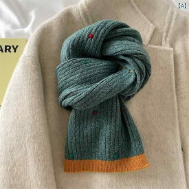 マフラー かわいい カラフル 小さい スカーフ ガールズ 学生 ソフト ワックス 韓国 暖かい 秋冬 スカーフ