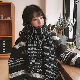 マフラー ショール スカーフ レディース 冬 厚手 暖かい ショール 学生 韓国 ファッション ロング チェック柄 スカーフ スカーフ