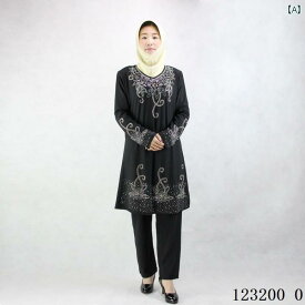 伝統的 保守的 礼拝服 クリスタル コットン イスラム 教徒 女性 秋服 プラス BA スーツ