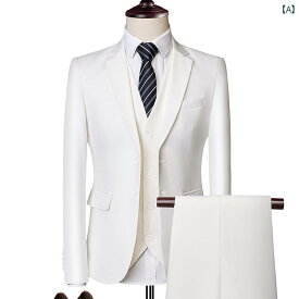 ダーク グリーン 2つ ボタン スーツ 男性 スタジオ 新郎 ウェディングドレス 3点 セット アイロン 不要 5 XL 特大 サイズ