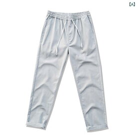 メンズ パンツ リネン パンツ 夏 吸湿性 通気性 綿 リネン カジュアル パンツ 小さい ストレート 薄手 ズボン