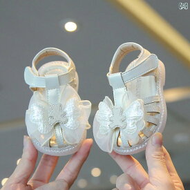 サンダル キッズ 女児 赤ちゃん ソフト ソール 幼児 靴 1から 2歳 女の子 プリンセス シューズ 韓国 小さい 革靴 ベビー 子供 靴 サンダル
