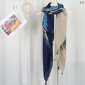 ショール 省 ウイグル 旅行 写真 日焼け防止 コットンリネン ショール スカーフ 多機能 暖かい スカーフ