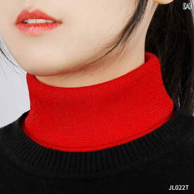 フェイク カラー つけ襟 秋冬 赤 ニット ハイネック ベース 暖かい ネック プロテクター セーター アーティファクト 装飾