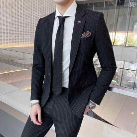 スーツ メンズスーツ 無地 スーツ 韓国 ビジネス スリム フォーマルスーツ 新郎 ウェディングドレス ツーピース スーツ