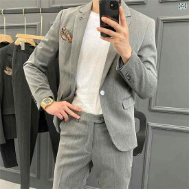 メンズ 高級感 春秋 スーツ スリム フォーマル ビジネス プロワーク スーツ