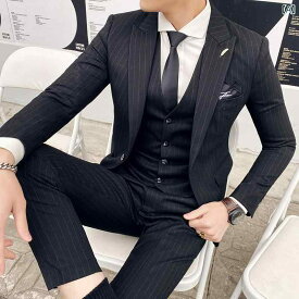 メンズ ボビン 新郎 スーツ 英国 スリム スーツ ソリッドカラー ウェディングドレス ビジネス カジュアル ワーク スーツ