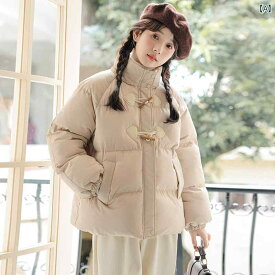 レディース ファッション ブレッド コート 冬 暖かい 厚手 カレッジ 韓国 小さい 人 綿 コート