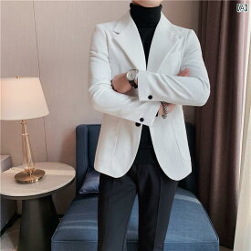 メンズ ダーク パターン 小さい スーツ スリム 韓国 春秋 ビジネス カジュアル スーツ ジャケット 無地 トップス