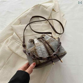 バッグ レディース ファッション 韓国 レトロ 巾着 ワンショルダー クロス ボディバッグ 春 バケット バッグ