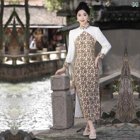 チャイナ ドレス レディース かわいい ワンピース 古風 冬 中華風 ベルベット 厚手 ハイエンド ドレス