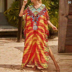 リゾート ワンピース レディース ハイエンド アメリカ ドレス 女性 ドバイ エジプト 砂漠 海辺 休暇 大きめ サイズ ビーチ ロング スカート