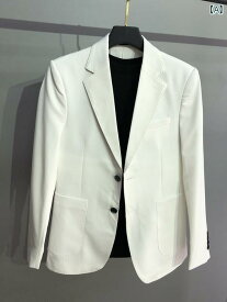 メンズ 春 カジュアル スーツ トップス スリム ウェディング スーツ 新郎 白い 小さい スーツ ジャケット