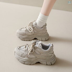 スポーツ シューズ レディース お父さん 靴 小さい 厚底 カジュアル 中学生用 ネット 婦人靴