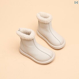 子供 フリース ブーツ 男の子 ガールズ ラムウール ショート ブーツ 秋冬 女児 赤ちゃん ブーツ 暖かい 革 ブーツ