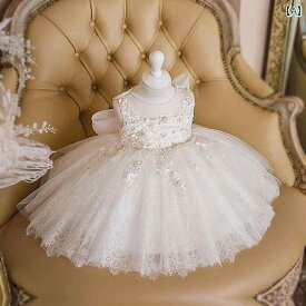 女の子 1歳 赤ちゃん ウェディングドレス プリンセス ドレス ガール ライト 高級感 デイリー フラワーガール ウェディングドレス 子供 ステージ キャットウォーク ドレス 綿