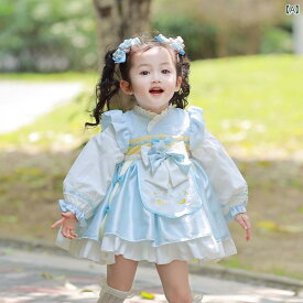 民族衣装 女の子 ガールズ ロリータ プリンセス ドレス 中華風 漢服 子供 ロリータドレス 赤ちゃん 誕生日 一年生 ドレス