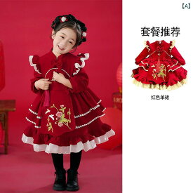 クリスマス 幼稚園 子供 パフォーマンス 衣装 赤き ん 宮殿 刺繍 スペイン ベビー ロリータ プリンセス ドレス