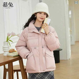 レディース ファッション 韓国 イエロー ミルク フフ 綿 コート 女性 冬 小さい 厚手 パン コート