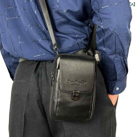 ショルダーバッグ カジュアル メンズ スモール レザー ポータブル 革 バッグ メンズバッグ 携帯電話 バッグ 多機能 コンパクト