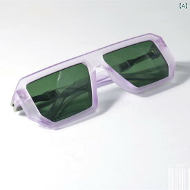 サイバー パンク サングラス おしゃれ 北欧 サングラス 太い フレーム サングラス 未来的 ヒップ ホップ パンク フラット メガネ