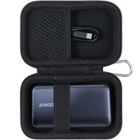 【ケースのみ】アンカー Anker Power Bank (10000mAh, 30W)， Anker Power Bank (30W, Fusion, Built-In USB-C ケーブル) ，Anker Nano Power Bank (30W, Built-In USB-C Cable) Anker 533に対応，ブラック-Khanka