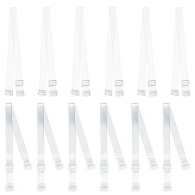 [RICISUNG] ブラストラップ 透明 6組 ブラジャー クリアー シリコン 肩紐 1.2cm 調整可能 目に見えない 替換用 （ステンレス鋼のZ字型バックル+透明なZ字型バックル）