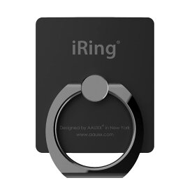 AAUXX iRing Hook アイリング フック 限定カラー スマホリング 正規品 正規代理店 携帯 リング 薄型 Limited Edition リミテッドエディション 別注カラーフック付き (フルブラック)