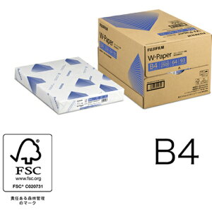 【個人宅配送対応】コピー用紙 B4 サイズ ホワイト W-Paper 2,500枚(500枚×5冊) / 881784 | ビジネス オフィス用品 OA用紙 プリンタ用紙 2500枚 FFBI