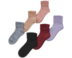 【マイセレクト】ゴム無しソックス 婦人用 秋冬/春夏用 セレクトフリー6足セット | 神戸生絲 おしゃれ 入院 痛風靴 腰痛 高齢者 サポート 介護用 暖かい レディス メンズ お年寄り 痛風防