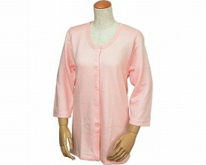 【マイセレクト】【着回しセット】【肌着】キルト八分袖前開きシャツ(ワンタッチテープ式) 婦人用 / W461 ピーチ 4サイズ セレクトフリー3枚セット | ウエル