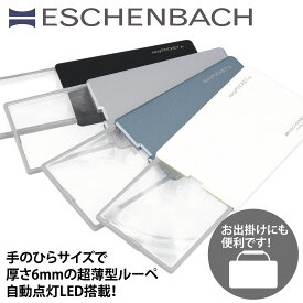 エッシェンバッハ イージーポケット ルーペ LEDライト付き カード型 カードサイズ 手持ち スライド式 3倍 4倍 6倍 携帯用 おしゃれ ポケットルーペ 虫眼鏡 拡大鏡 カードルーペ コンパクト 持ち運び ドイツ製 高性能 手芸 模型作り 小さい文字 メガネいらず