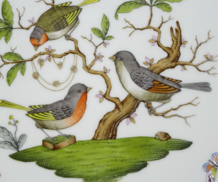 楽天市場】ヘレンド ロスチャイルドバード(RO) すかし彫り飾りプレート