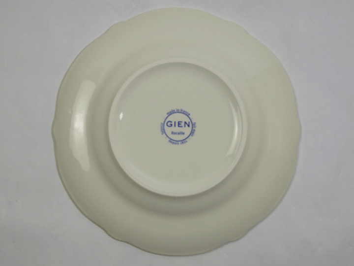 新品未使用　ジアン　Ｇien ロカイユブラン　22.５センチデザートプレート２枚 新品未使用 ジアン Gien ロカイユブラン 22.5センチデザート