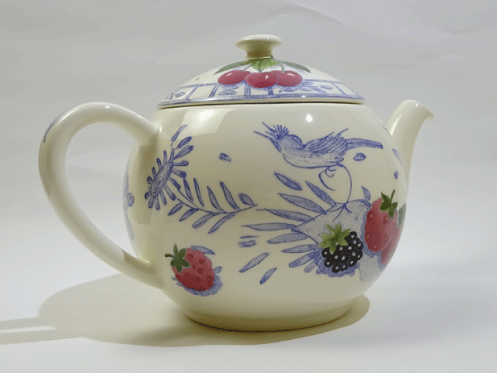 楽天市場】ジアン オワゾブルーフルーツ ティーポット（L） : 輸入雑貨